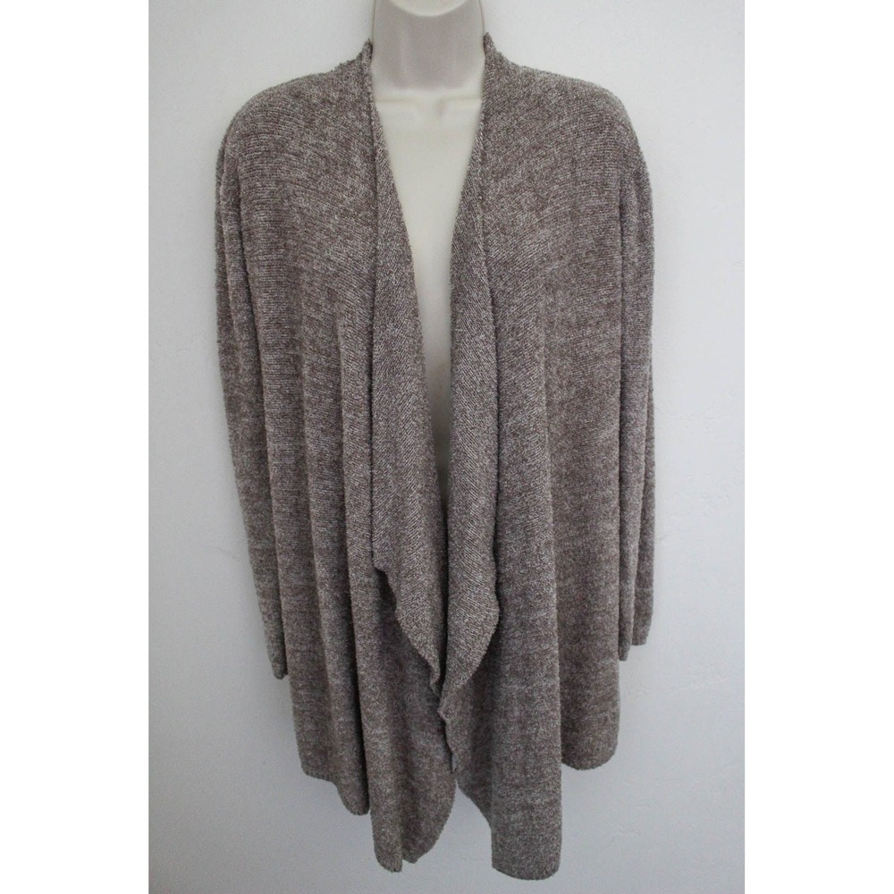 Barefoot Dreams Cardigan S/M Brown Bamboo Chic Lite Knit Open Front 436